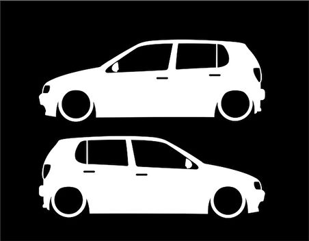 Polo MK1 Basık kasa sticker kelebek cam yapıştırması