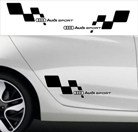 Audi bayraklı Yan kapı Sticker Yapıştırma Etiket