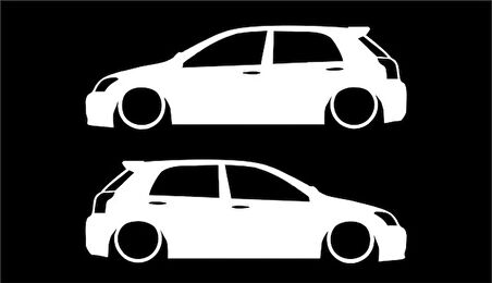 Toyota Corolla Basık kasa sticker kelebek cam yapıştırması