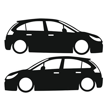 Citroen c4 2004-2010 Basık kasa sticker kelebek cam yapıştırması 20cm