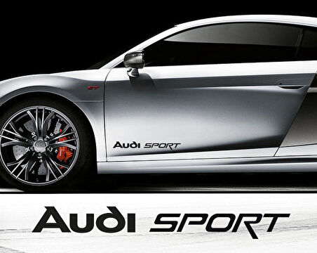 Audi Quattro Yan Kapı Alt Yazısı Sticker Oto Etiket 2 adet