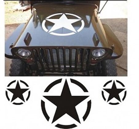 Army Yıldız Set Sticker Araba Stickerı Yapıştırma