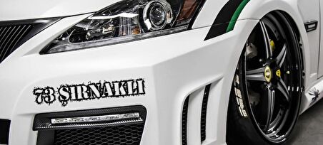 Şırnaklı 73 Plaka Araba oto Sticker Yapıştırma 2 Adet