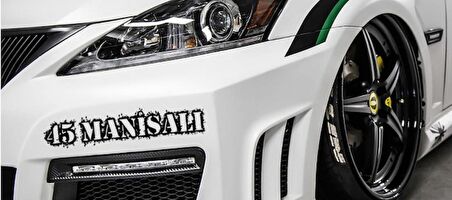 Manisalı 45 Plaka Araba oto Sticker Yapıştırma 2 Adet