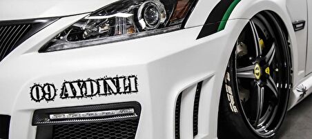 Aydınlı 09 Plaka Araba oto Sticker Yapıştırma 2 Adet 40 cm