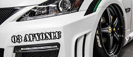 Afyonlu 03 Plaka Araba oto Sticker Yapıştırma 2 Adet