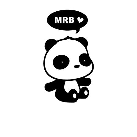 Merhaba panda Araba Stickerı yapıştırma Sticker Etiket