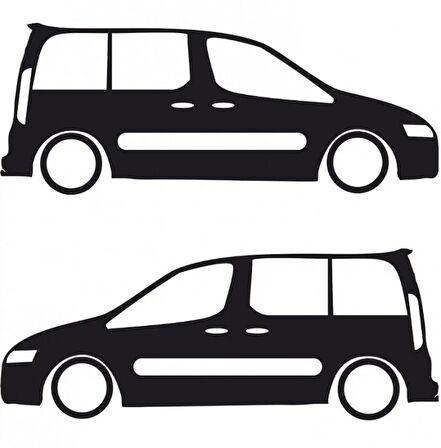 Peugeot Partner Tepe Arka kelebek Cam Sticker