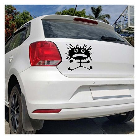 Korkak Komik Araba Stickerı Vinil Sticker Yapıştırma