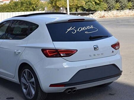 Arka Cam Büyük boy Atatürk İmza Araba Sticker