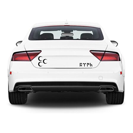 Üç 3 Hilal Araba Stickerı Vinil Sticker