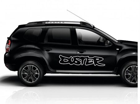 2 adet Dacia Duster Yazısı Büyük Sticker Kapı Yapıştırma