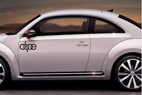 Volkswagen Dope Araba Sticker Yapıştırma 2 Adet 15CM