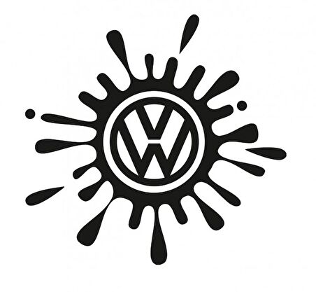 Volkwagen Boya Sıçraması Görünümü Araba Stickerı 15CM 2 Adet