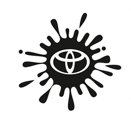 Toyota Boya Sıçraması Görünümü Araba Stickerı 15CM 2 Adet