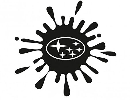 Subaru Boya Sıçraması Görünümü Araba Stickerı 15CM 2 Adet