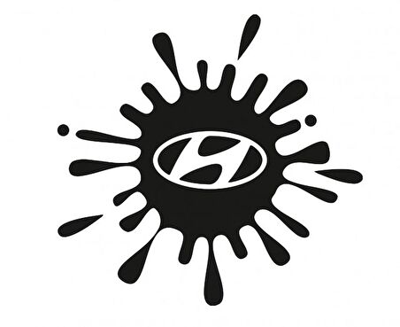 Hyundai Boya Sıçraması Görünümü Araba Stickerı 15CM 2 Adet