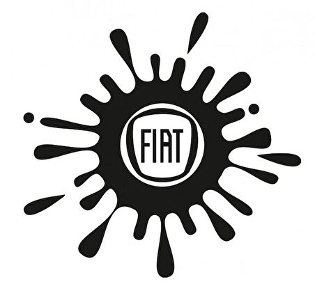 Fiat Boya Sıçraması Görünümü Araba Stickerı 15CM 2 Adet