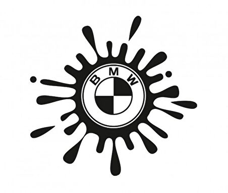 M Boya Sıçraması Görünümü Araba Stickerı 15CM 2 Adet