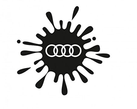 Audi Boya Sıçraması Görünümü Araba Stickerı 15CM 2 Adet