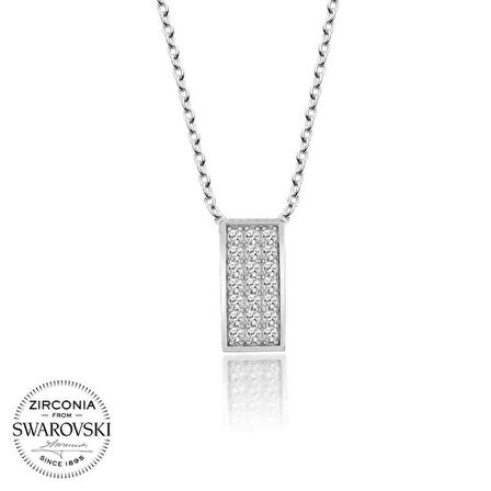 Swarovski Taşlı Lucky Life 925 Ayar Gumuss  Sırataş Kadın Kolye