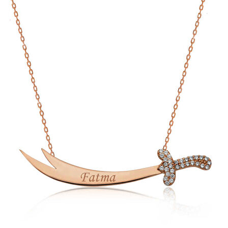 Lucky Life 925 Ayar Gumuss  İsimli Zülfikar Kılıcı Kadın Kolye