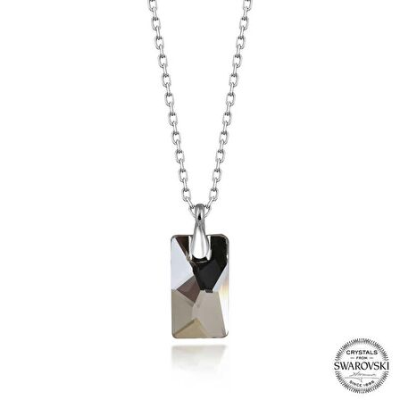 Swarovski Crystal Taşlı Baget Lucky Life 925 Ayar Gumuss  Kadın Kolye