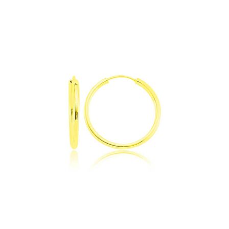 ​Lucky Life 925 Ayar Gumuss  Altın Kaplama Halka Küpe