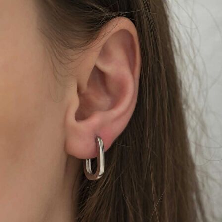 Lucky Life 925 Ayar Gumuss  Taşsız J Kadın Küpe