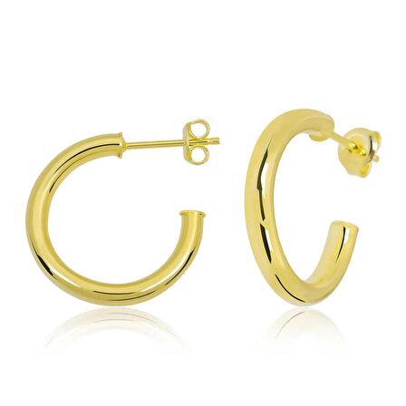 Lucky Life 925 Ayar Gumuss  Çivili Halka Küpe