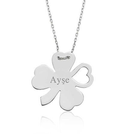 Lucky Life 925 Ayar Gumuss  İsimli Yonca Bayan Kolye
