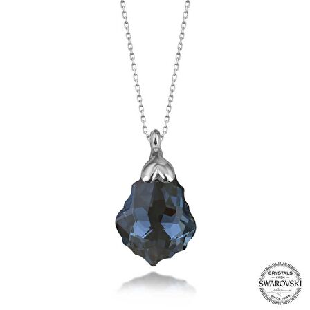 Swarovski Crystal Taşlı Lucky Life 925 Ayar Gumuss  Kadın Kolye