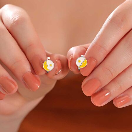 Lucky Life 925 Ayar Gumuss Ay Yıldız Çocuk Küpesi