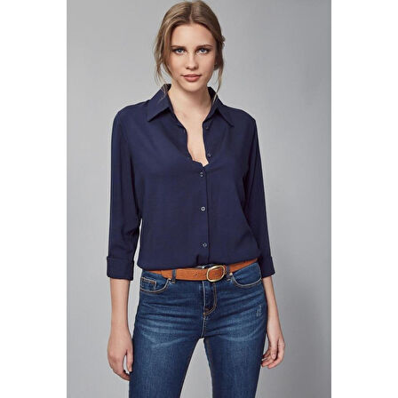 Lucky Life Kadın Dokuma Viskon Kumaş Efsane Gömlek