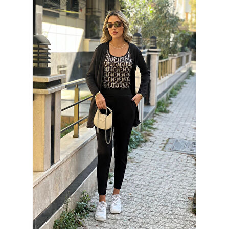 Lucky Life Kadın Uzun Kollukrep üçlü Takım