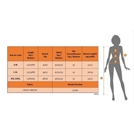 Lucky Life Kadın Uzun Kollu Krep üçlü Takım