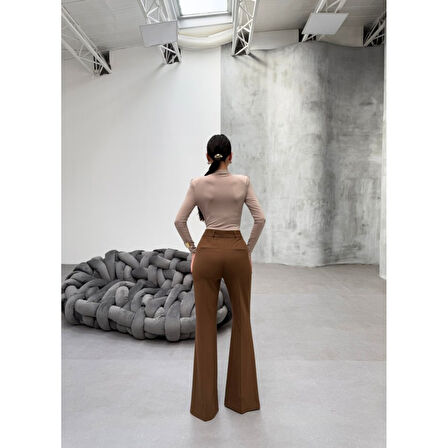 230 Gr Poly Viscose Full Lycra İspanyol Paça Pantolon
