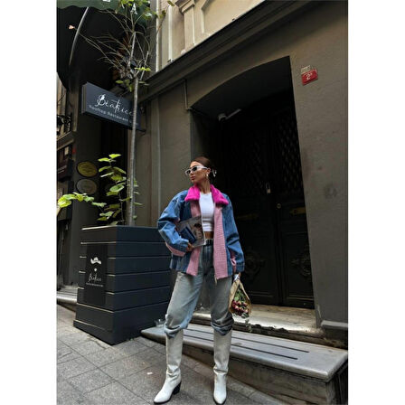 CHANEL GARNİLİ KOT MONT - Fuşya