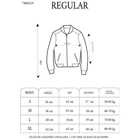 Tam Fermuarlı Uzun Kol Baskılı Bomber Ceket - Siyah