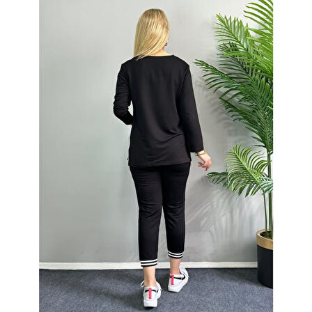 Lucky Life Kadın Yeni Sezon Uzun Kollu Ribana Detay Ikili Takım