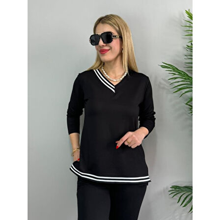 Lucky Life Kadın Yeni Sezon Uzun Kollu Ribana Detay Ikili Takım