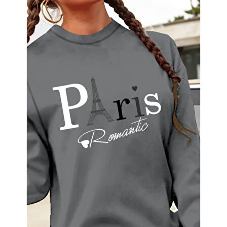 Lucky Life Kadın Uzun Kollu Bisiklet Yaka Yazılı Kısa Viskon Iki Iplik Elbise