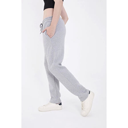 Lucky Life Unisex Üç İplik Basic Eşofman Pantolon - Gri