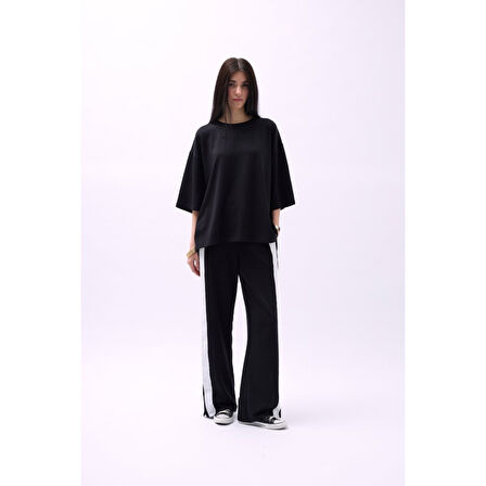 Bisiklet Yaka Oversize T-Shirt