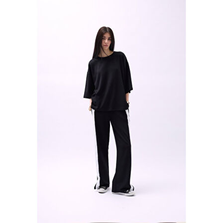Bisiklet Yaka Oversize T-Shirt