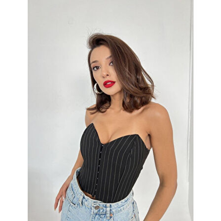 Lucky Life Kadın CROP-SİYAH