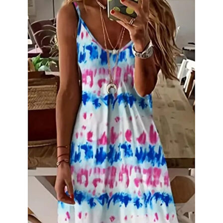 Lucky Life Kadın Askılı Tam Boy Süprem Elbise