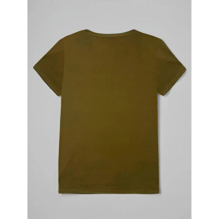 Lucky Life Kadın Kısa Kollu Kedi Ve Pati Baskılı Süprem T-shirt