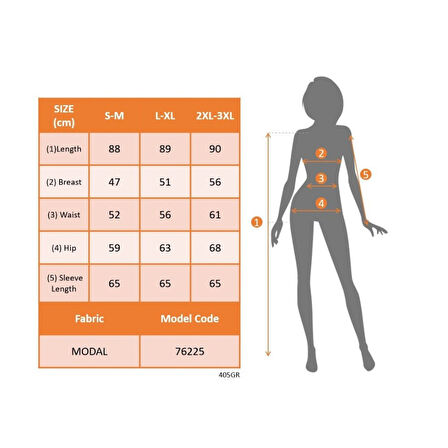 Lucky Life Kadın  Uzun Kollu V Yakalı Desenli Modal Mini Elbise