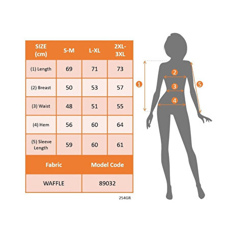 Lucky Life Kadın Uzun Kollu Yuvarlak Yaka Arkadan Düğmeli Waffle Bluz